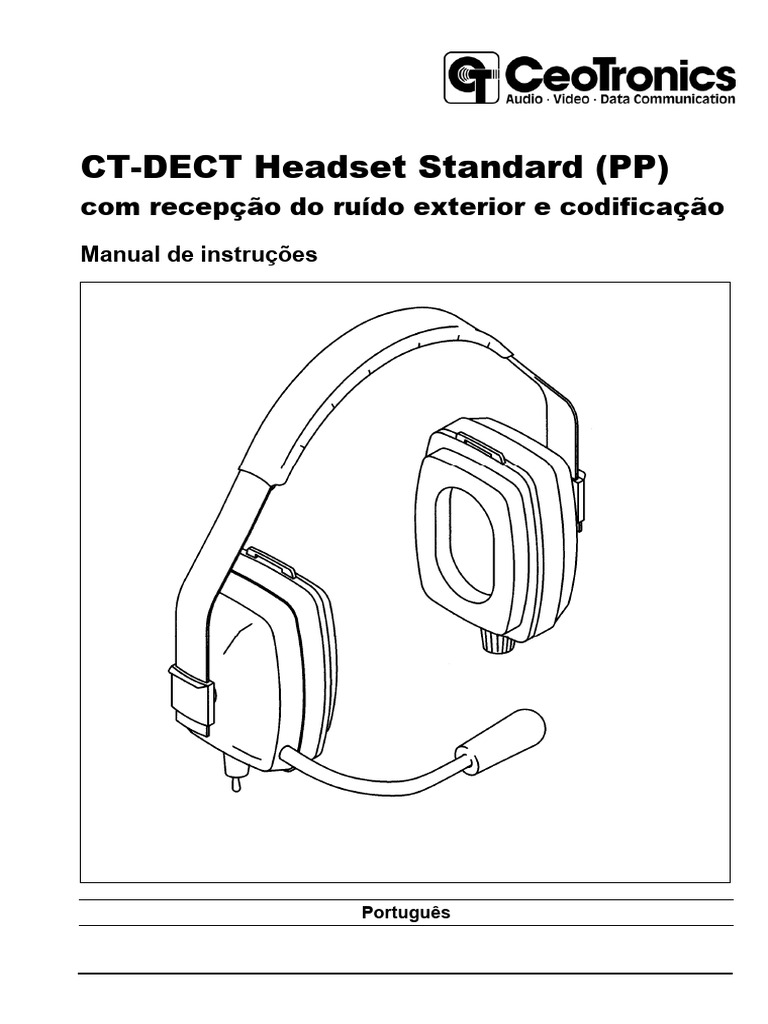 Manual do Headset CT-DECT: Instruções e Segurança | PDF | Fones de ...