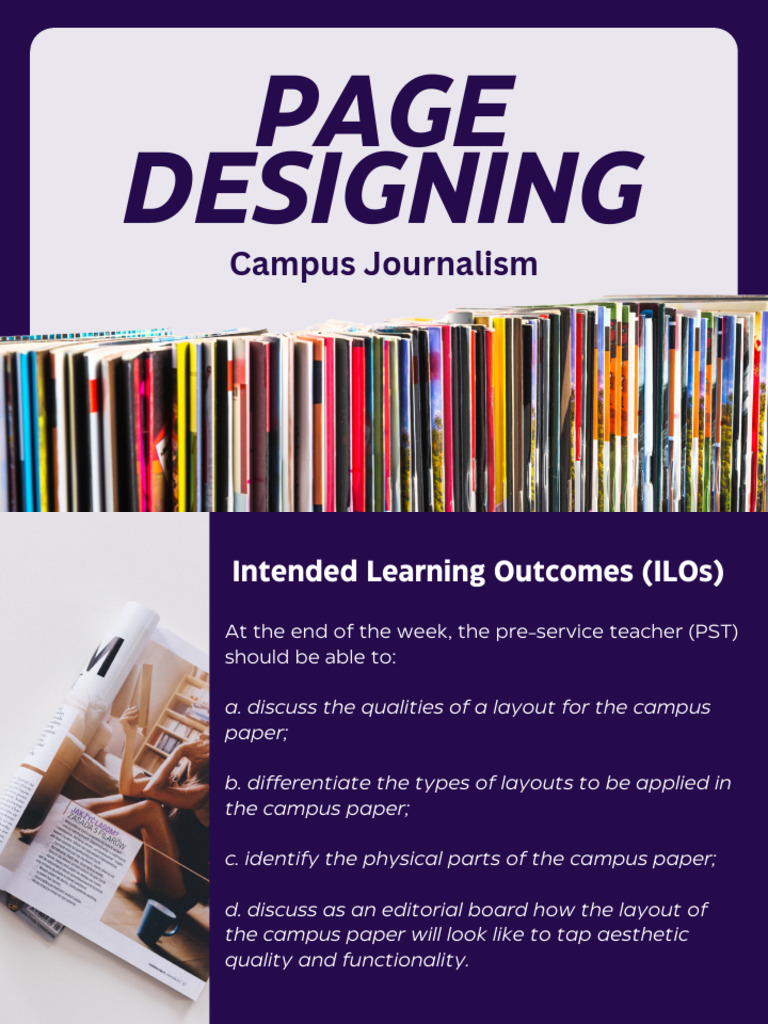 Campus Newspaper Page Design Guide | PDF | Sans Serif | Page Layout