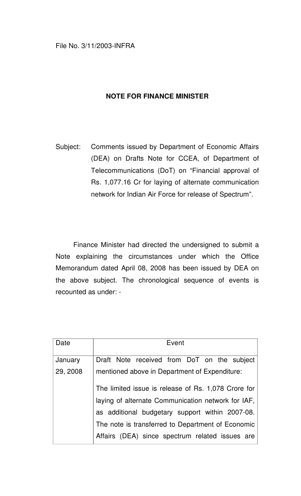 DEA Comments on IAF Spectrum Funding | PDF | Government | Finance (General)