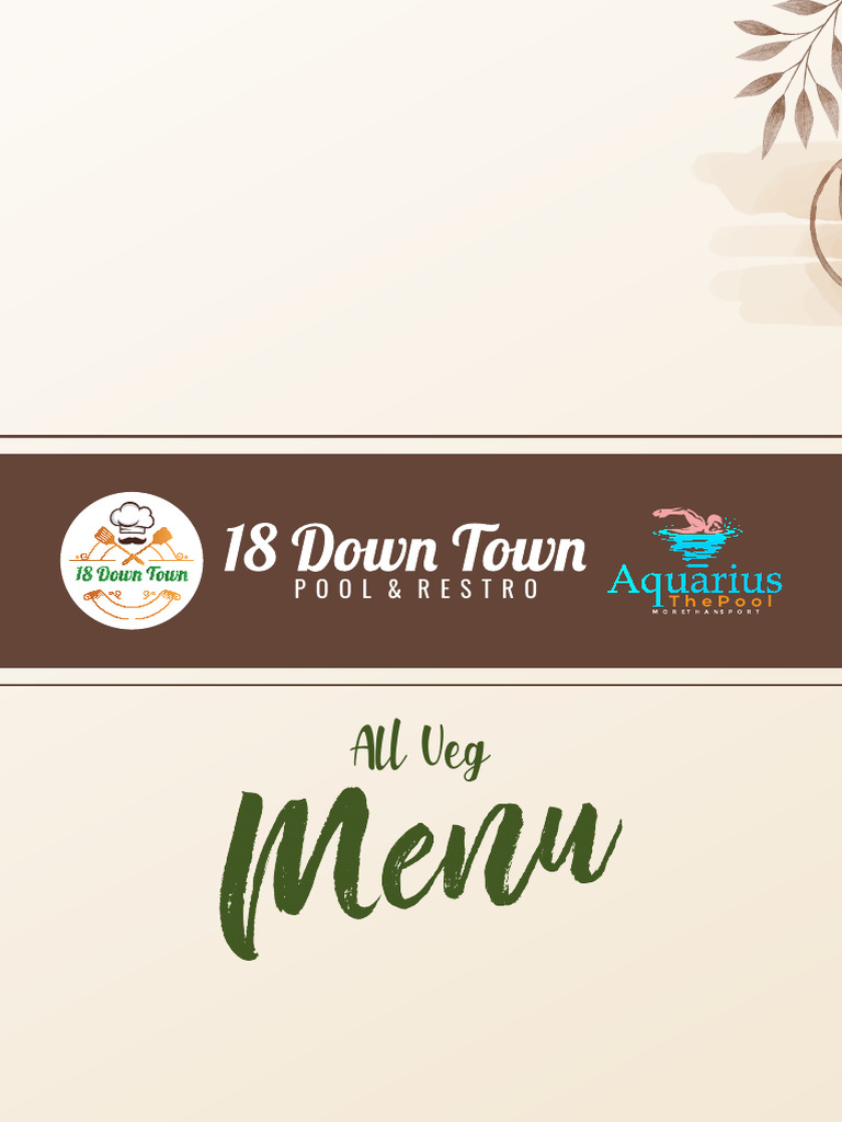 Down Town Menu | PDF | Salad | Indian Cuisine