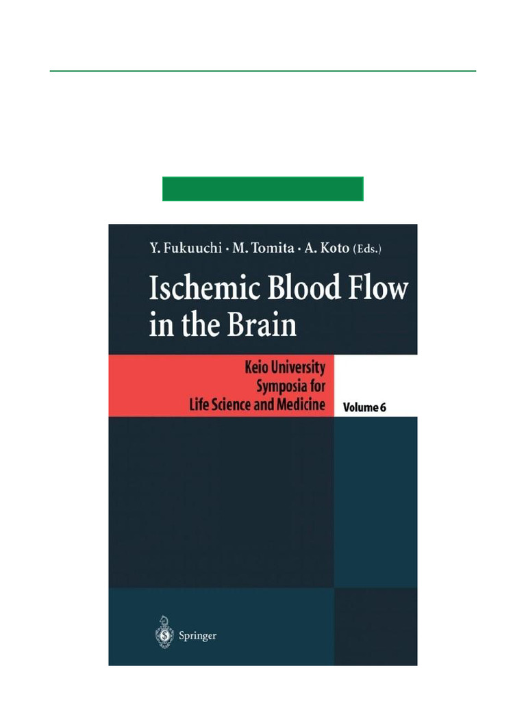 Ischemic Blood Flow in The Brain - 1st Edition Updated Edition Download ...