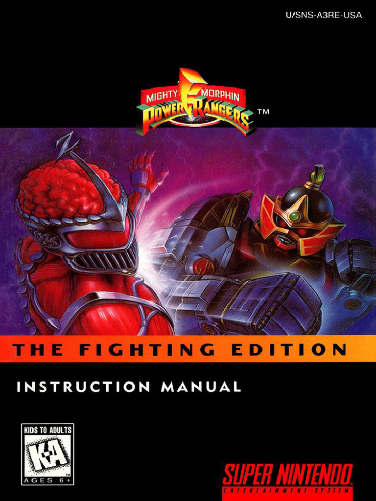 Mighty Morphin Power Rangers - The Fighting Edition-Manual | PDF