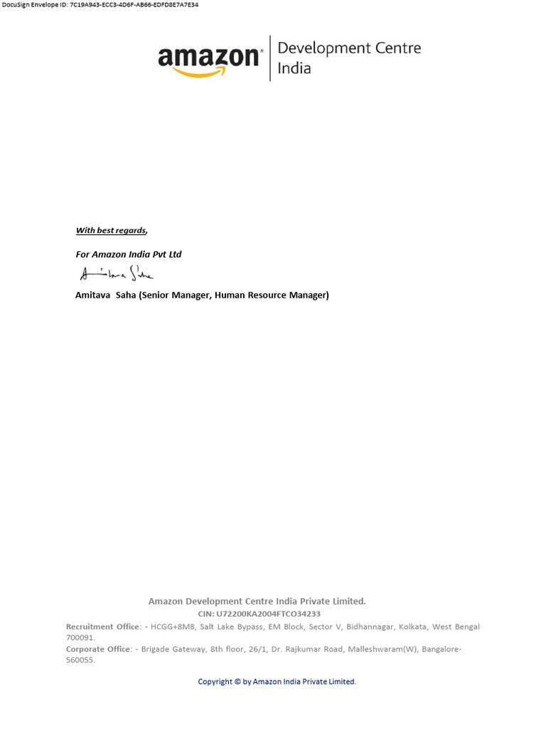 Amazon India Recruitment Offices Overview | PDF