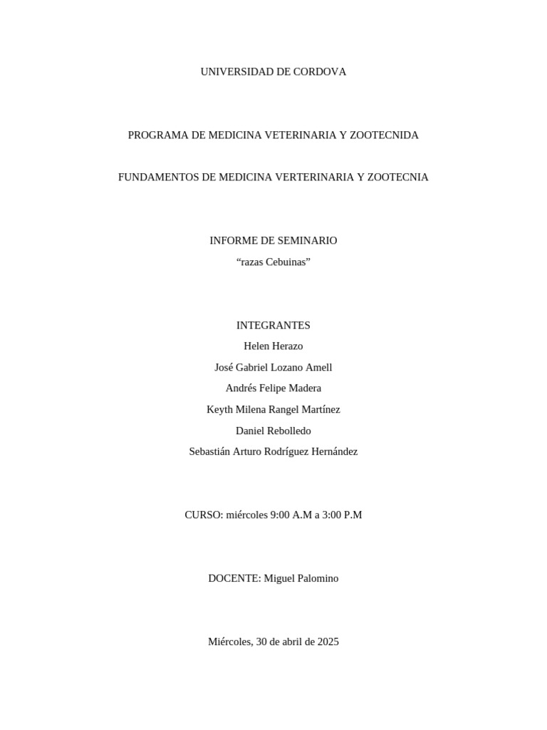 Razas Cebú: Características y Origen | PDF | Vacas | Animales domesticados