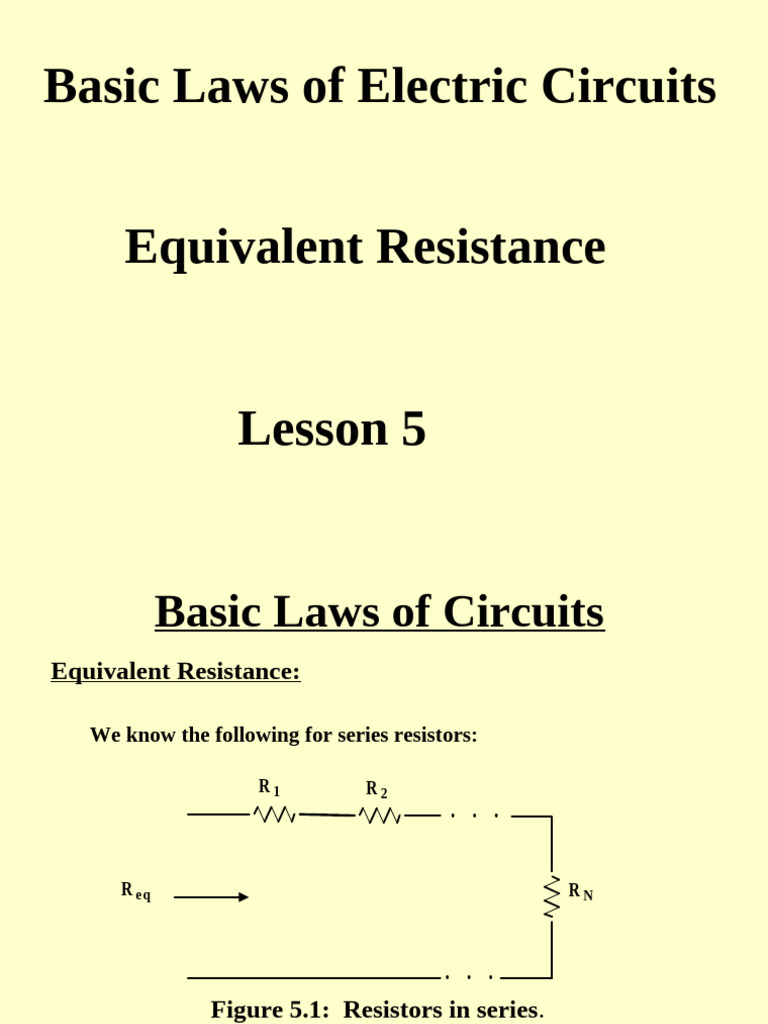 Understanding Equivalent Resistance in Circuits | PDF | Resistor ...