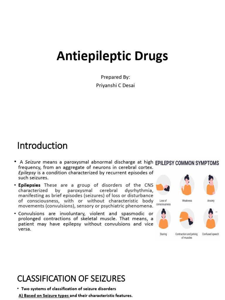 Antiepileptic Drugs Overview | PDF | Epilepsy | Disorders Causing Seizures