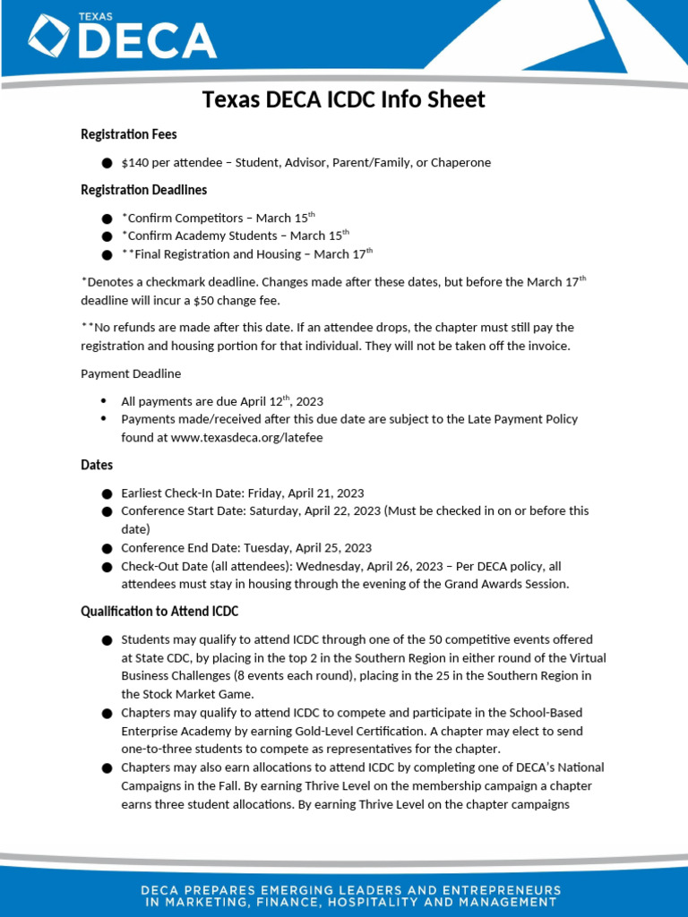 ICDC+Fact+Sheet+ +2023+Texas+DECA+ +081522+ +tentative | PDF
