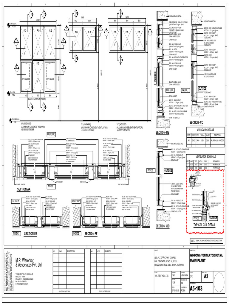 A5-103-R0-Window Detail-07-04-2025 | PDF | Architectural Elements ...