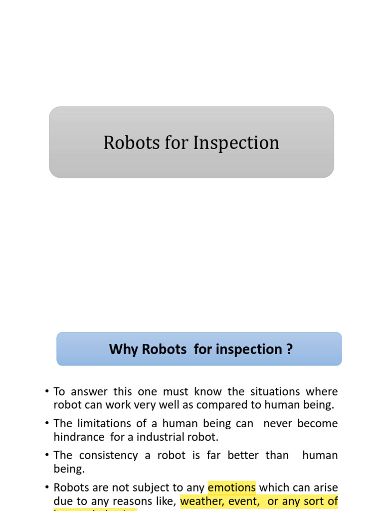 2.robots For Inspection | PDF | Robot | Robotics