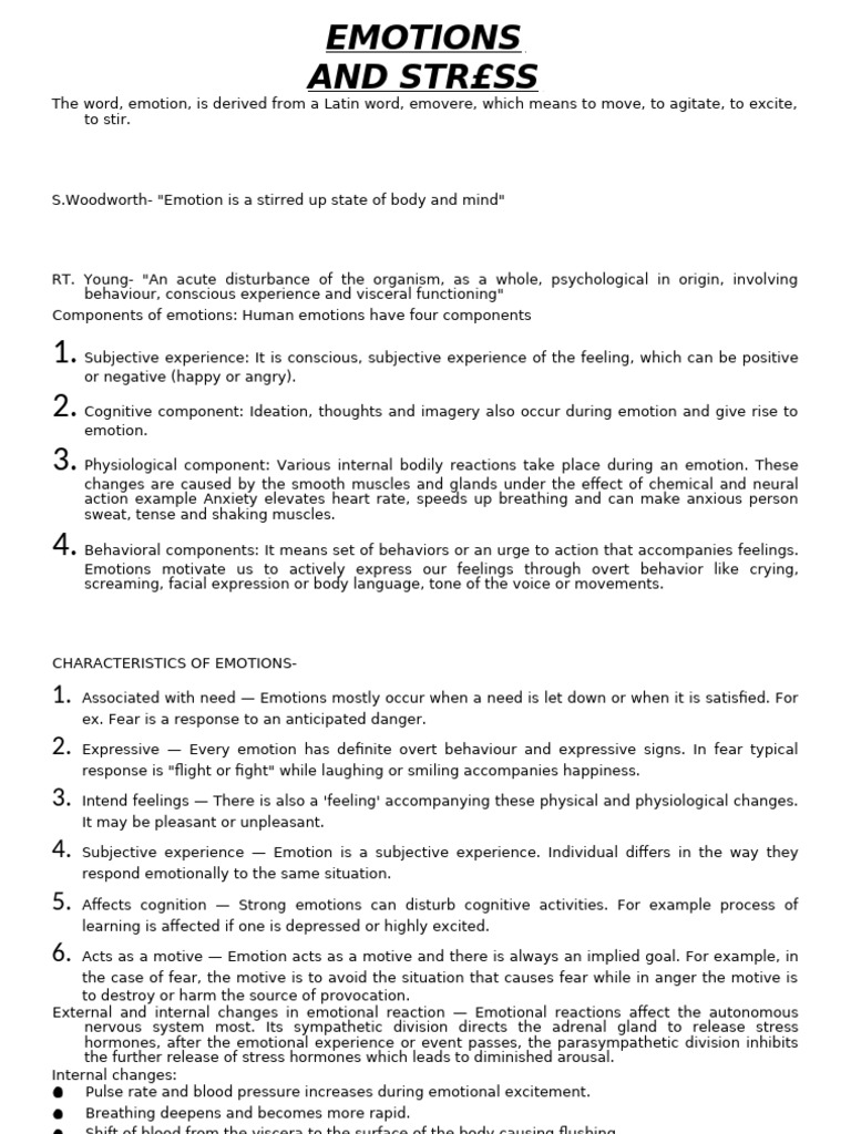 Understanding Emotions and Their Impact | PDF | Stress (Biology) | Emotions