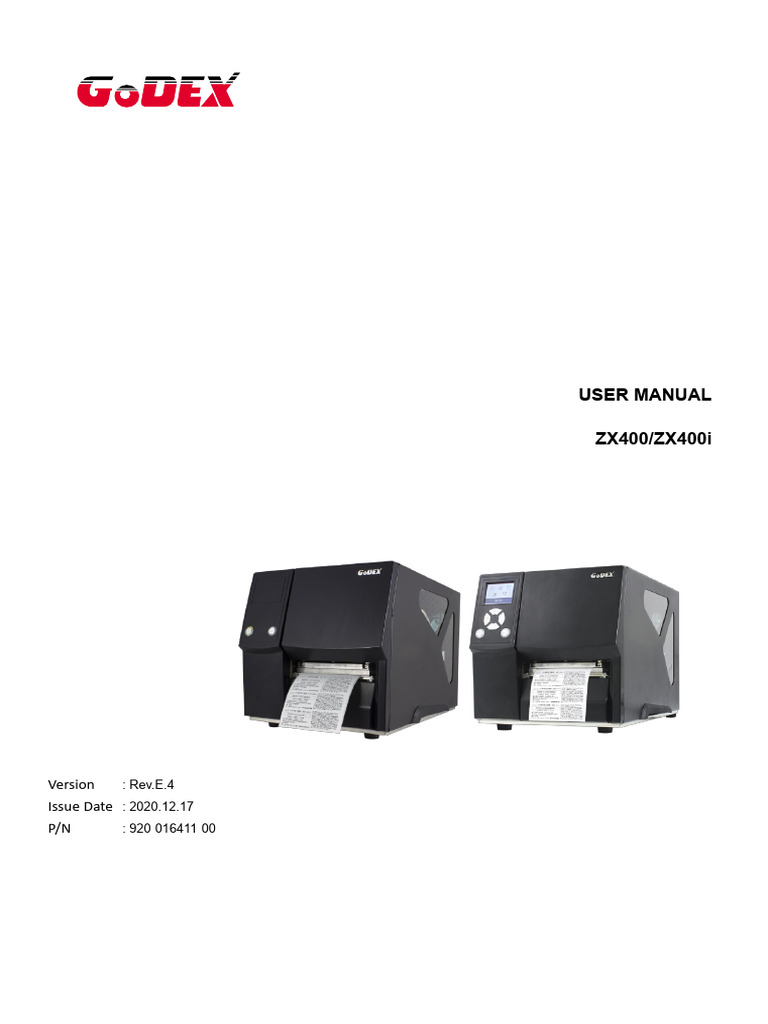 ZX400/ZX400i User Manual | PDF | Usb Flash Drive | Printer (Computing)