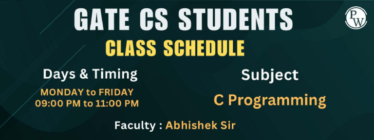 Class Schedule - C Programming | PDF