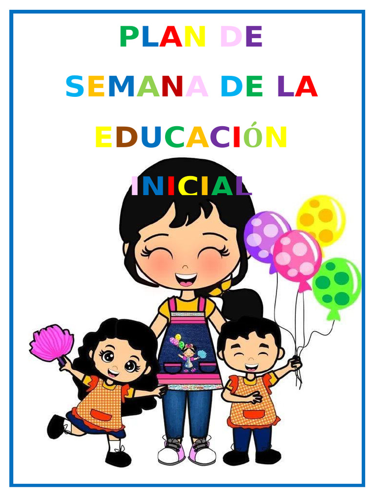 Plan Semana de La Educ. Inicial2023 | PDF | Educación de la primera ...
