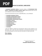 Affidavit for Name Variations | PDF