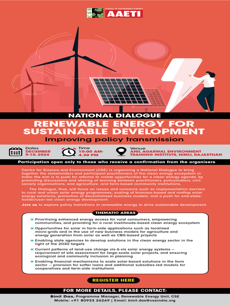 National Dialogue - Renewable Energy for Sustainable Development | PDF ...