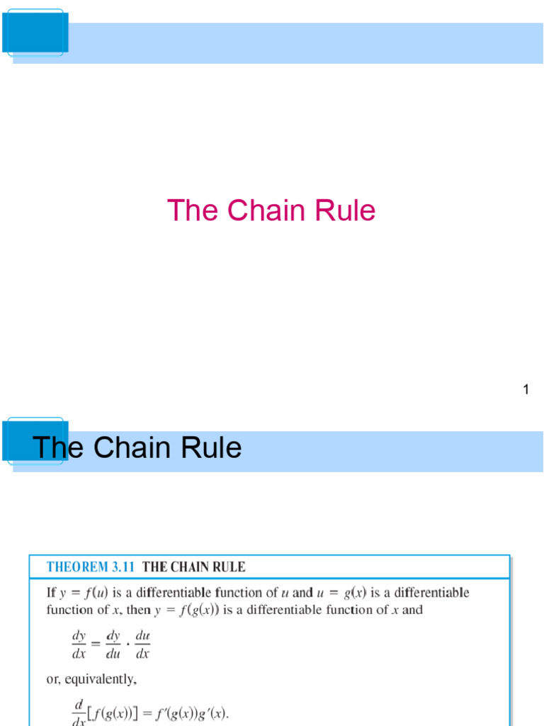 Derivatives: Chain and Quotient Rules | PDF | Derivative | Function ...