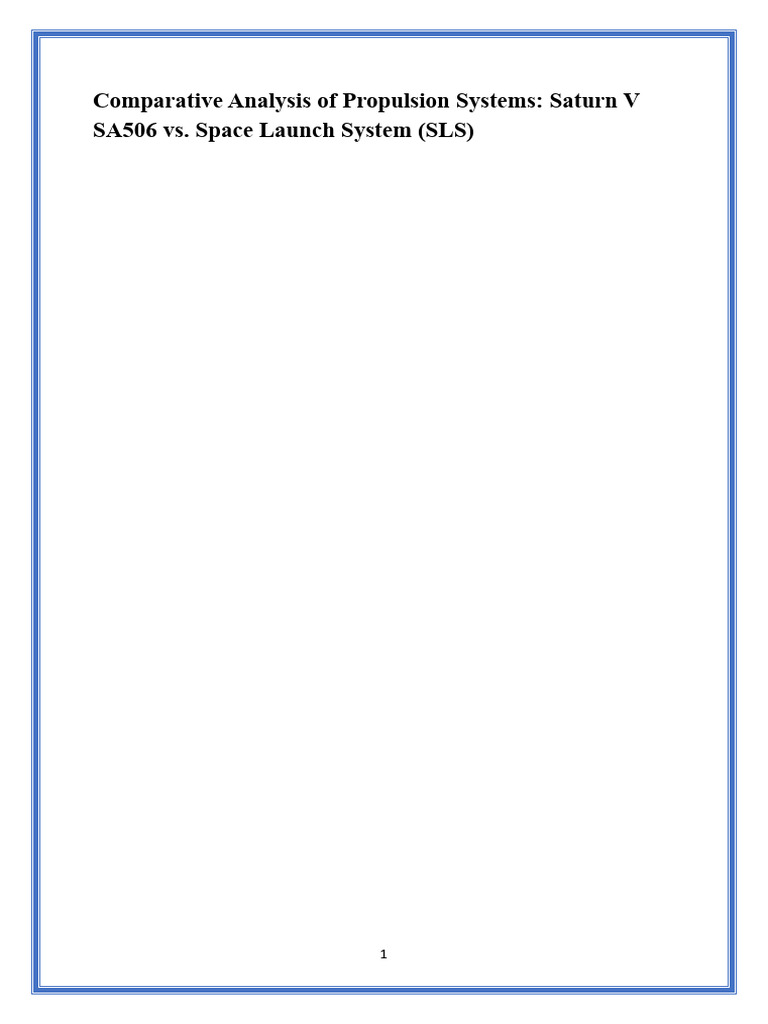 Comparative Analysis of Propulsion Systems | PDF | Saturn V | Space ...
