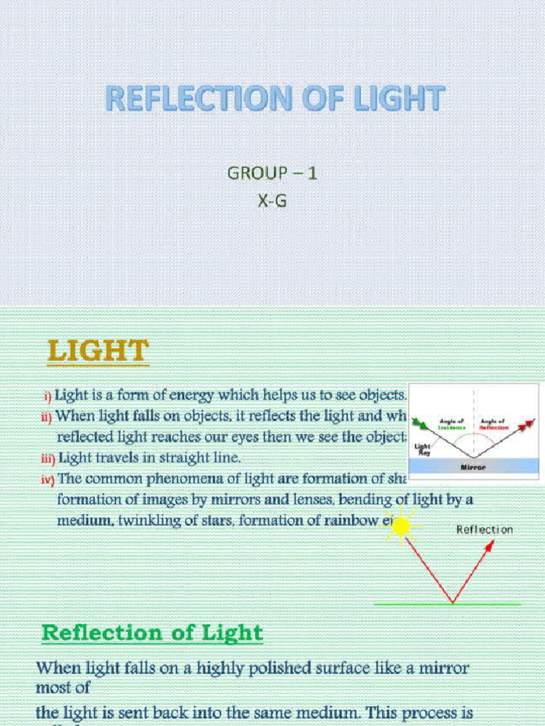 Reflection of Light 57496510 57496510 | PDF