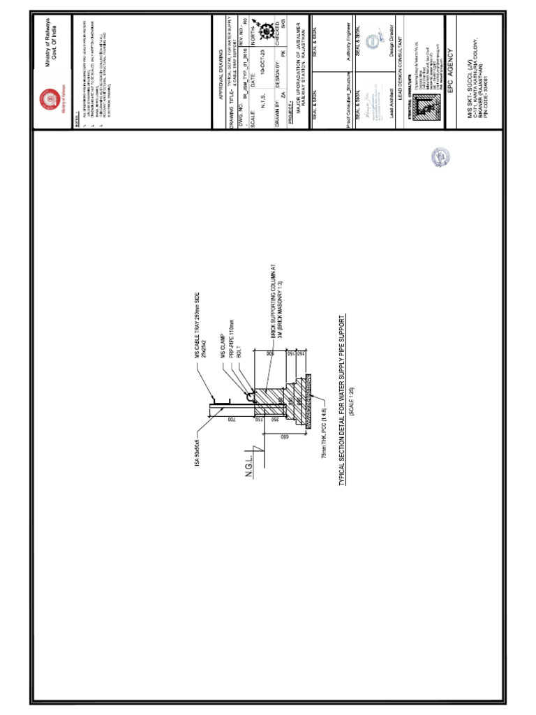 Coach Filling - Foundation Section Drawing | PDF