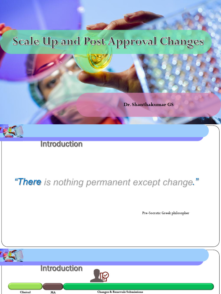 SUPAC Guidelines for Post-Approval Changes | PDF | Pharmacology