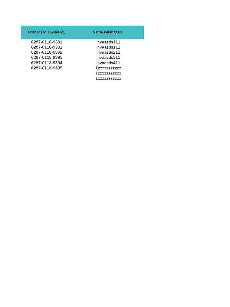 Templates Order Baru | PDF