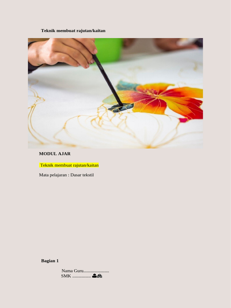 Teknik Rajutan untuk Tas Kreatif | PDF