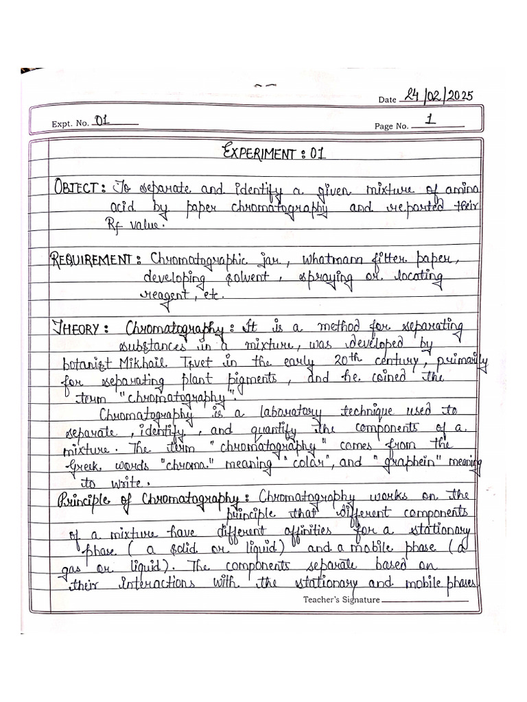 Chemistry Practical 6th Sem | PDF
