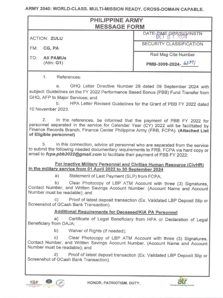 PBB 2022 Order | PDF