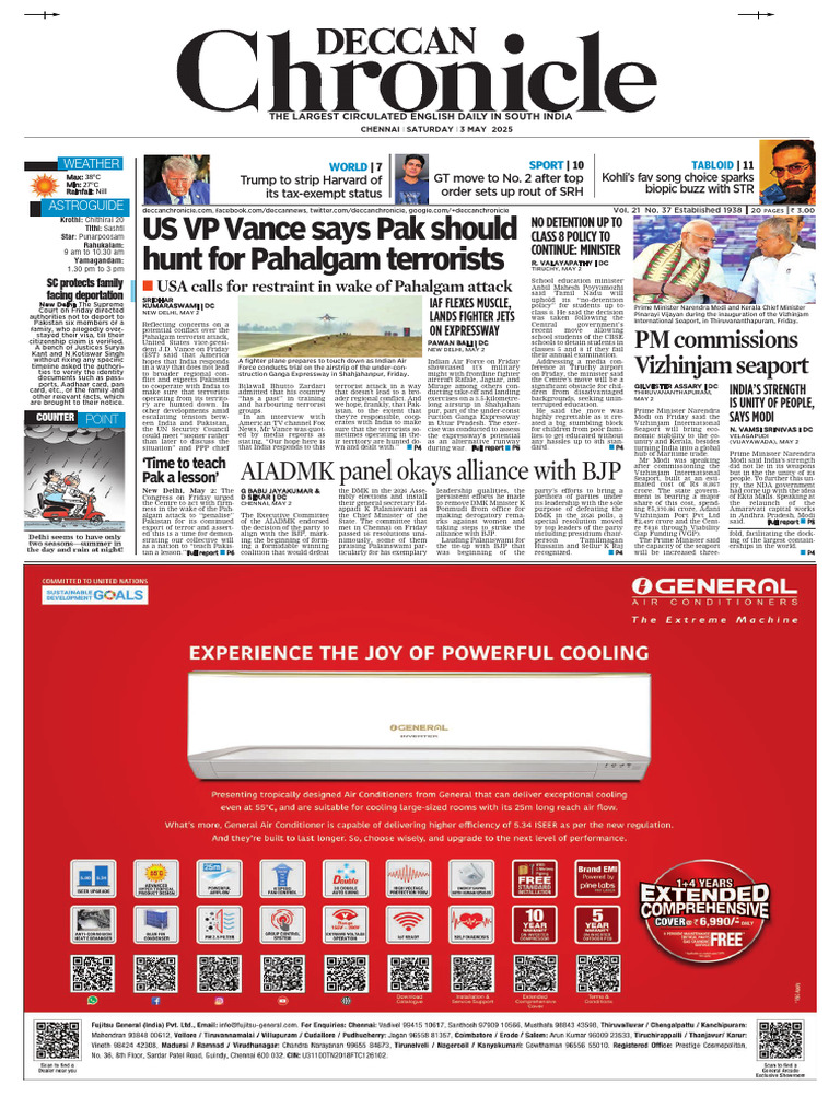 DC_Chennai_03-05-2025 | PDF | Narendra Modi