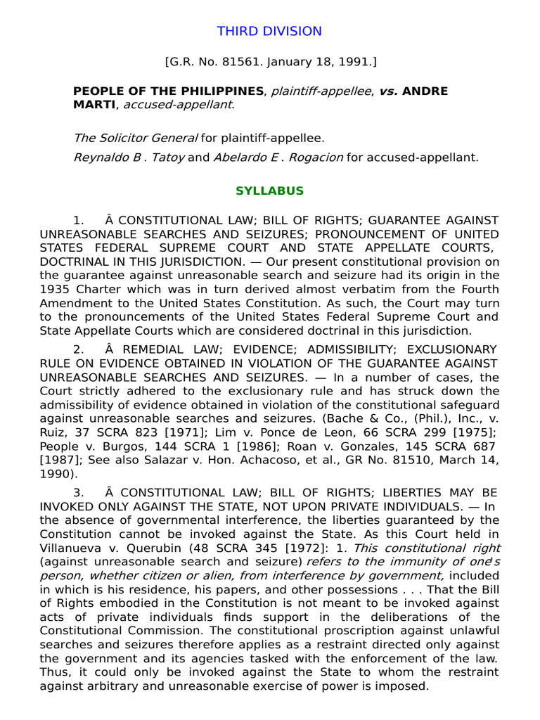Unreasonable Searches and Seizures in Law | PDF | Search And Seizure ...