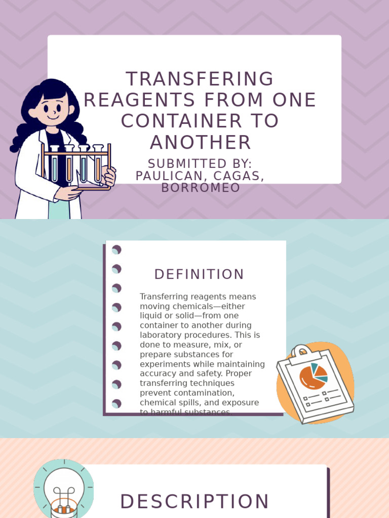 Transferring Reagents Safely in Labs | PDF