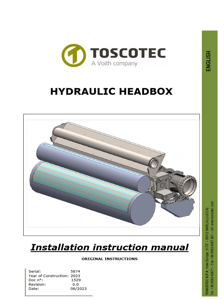 Hydraulic Headbox Installation Guide | PDF | Personal Protective ...