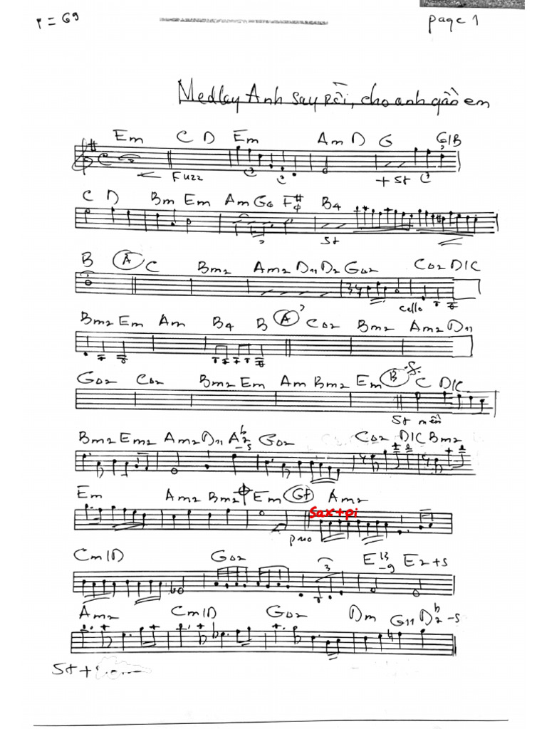 Medley Anh Say Roi - Cho em Gan Anh | PDF