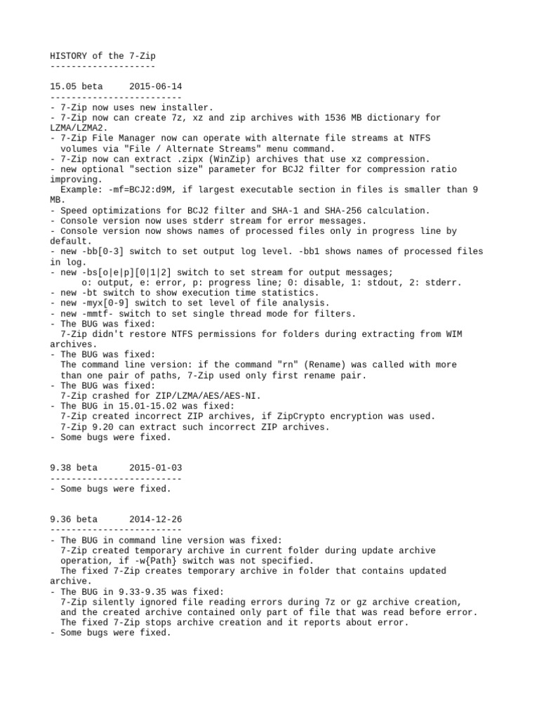 History | PDF | Zip (File Format) | Computer File Formats