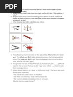 Body Levers: Types and Examples | PDF | Lever | Machines