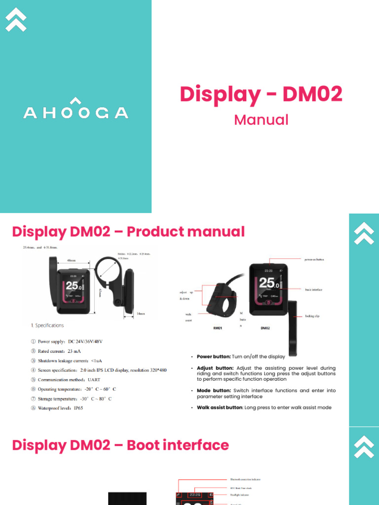 DM02 Display Manual: Functions & Operations | PDF | Button (Computing ...
