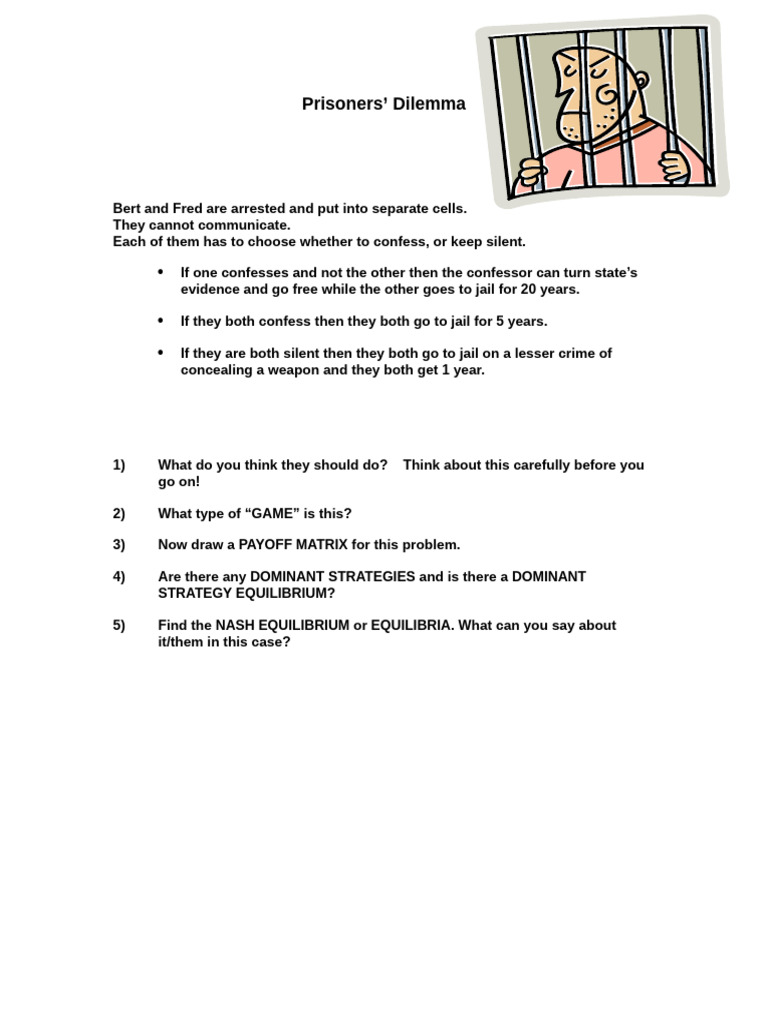 Analyzing the Prisoners' Dilemma Game | PDF
