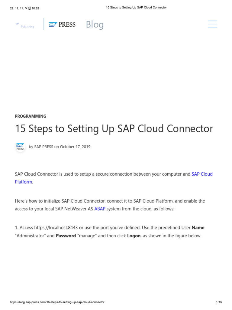 Setting Up SAP Cloud Connector Guide | PDF | Cloud Computing ...