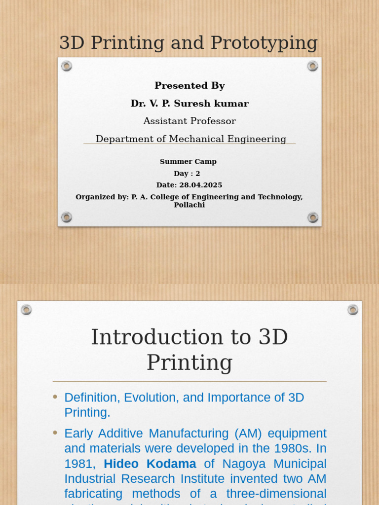 3D Printing Summer Camp Overview | PDF | 3 D Printing | Computer Aided ...