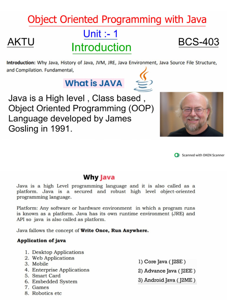 Unit 1 Oops With Java Part 1 | PDF