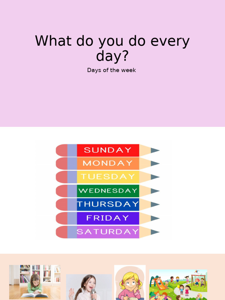 Daily Activities and Weekly Routines | PDF