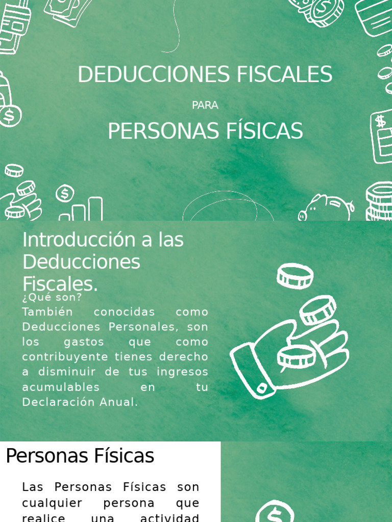 Deducciones Fiscales para Personas Físicas | PDF | Economias