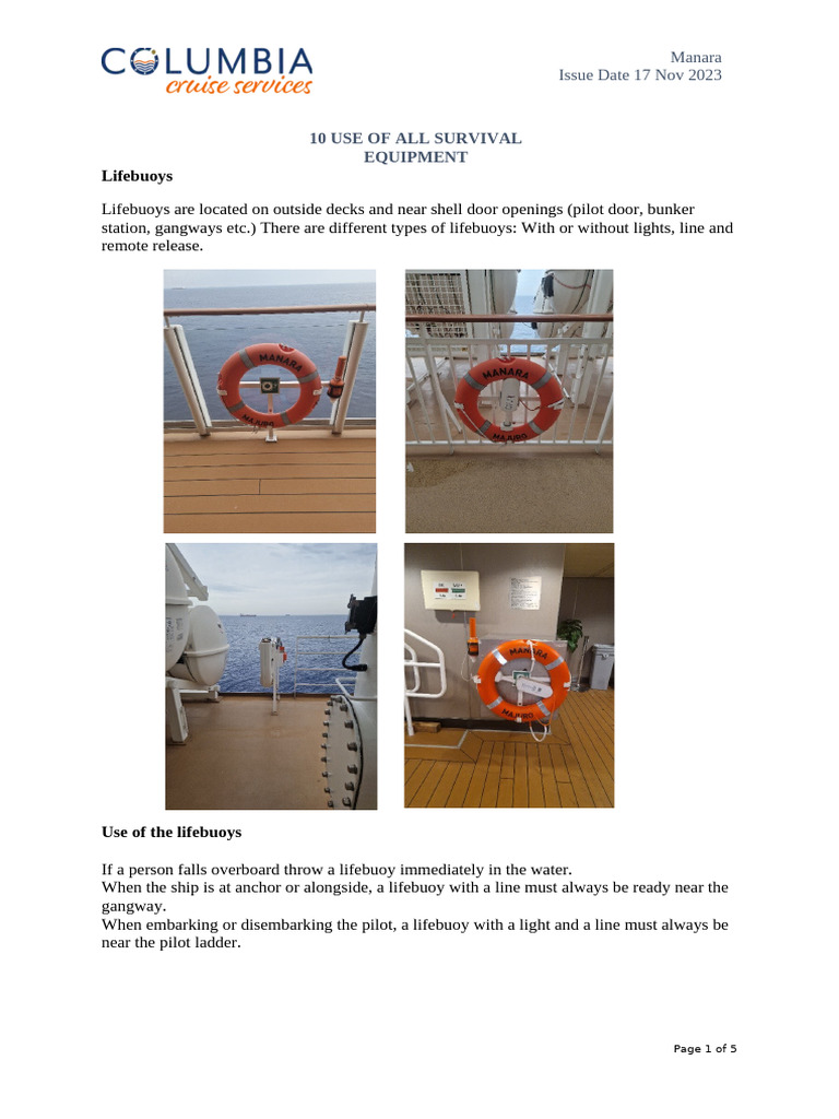 Lifebuoy and Signaling Device Use | PDF | Telecommunications ...