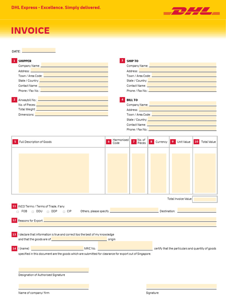 DHL Express Invoice Samplety | PDF | Trade | International Business