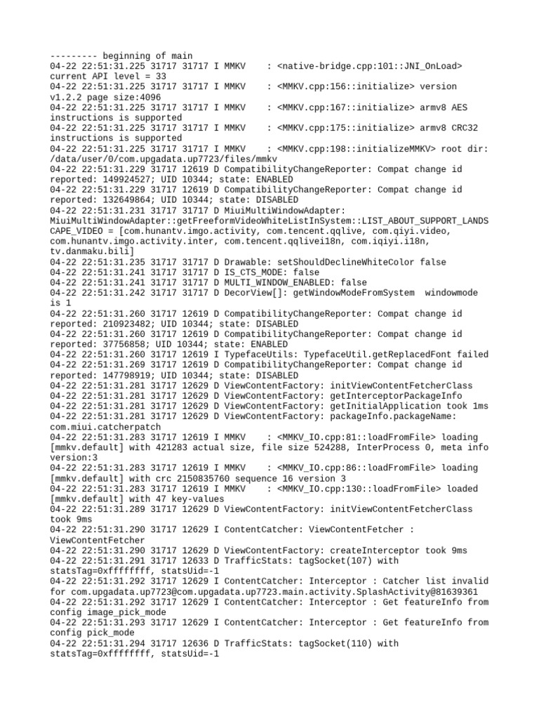 ゆみ Com.upgadata.up7723 Logcat | PDF | Android (Operating System