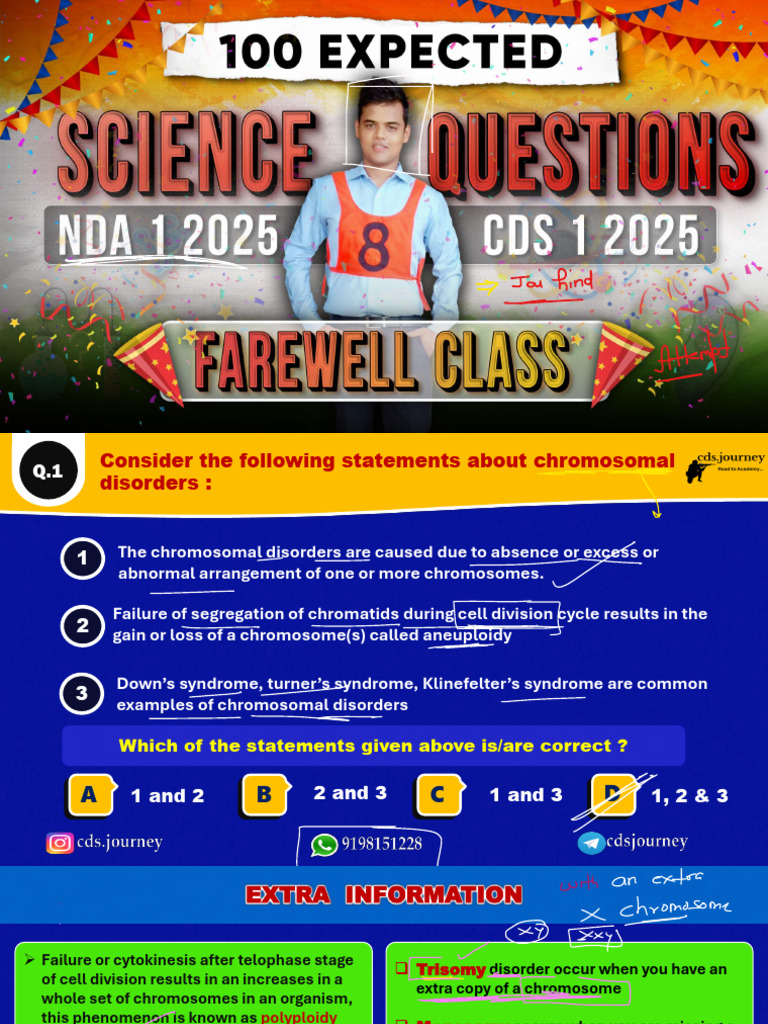 100 Expected Science Qus Farewell | PDF | Mitosis | Epithelium