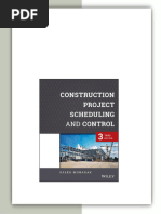 Construction Project Scheduling and Control (4th Edition) Mubarak | PDF