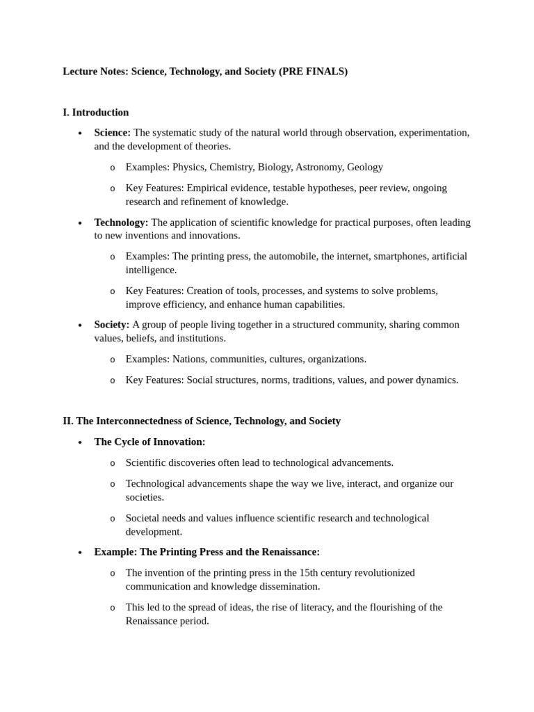 Lecture Notes Pre Finals | PDF | Science | Sustainability