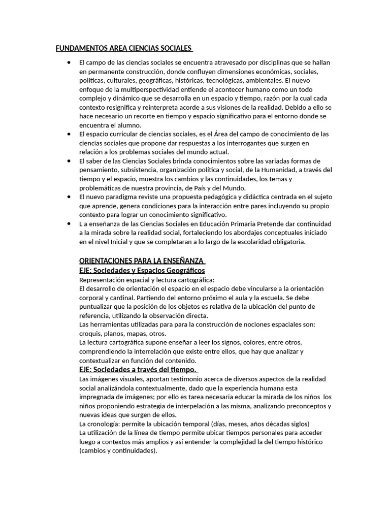 Fundamentos de Ciencias Sociales en Educación | PDF | Conocimiento ...