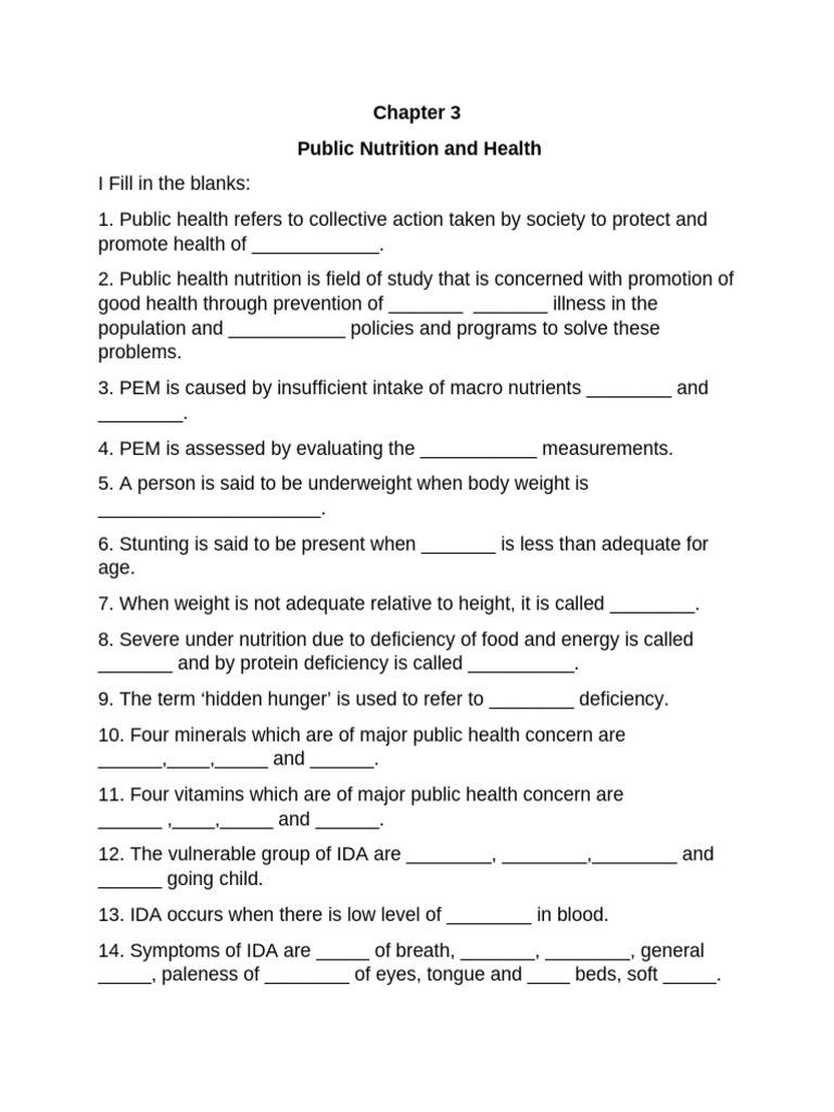 Public Health Nutrition Overview | PDF | Human Nutrition | Nutrition